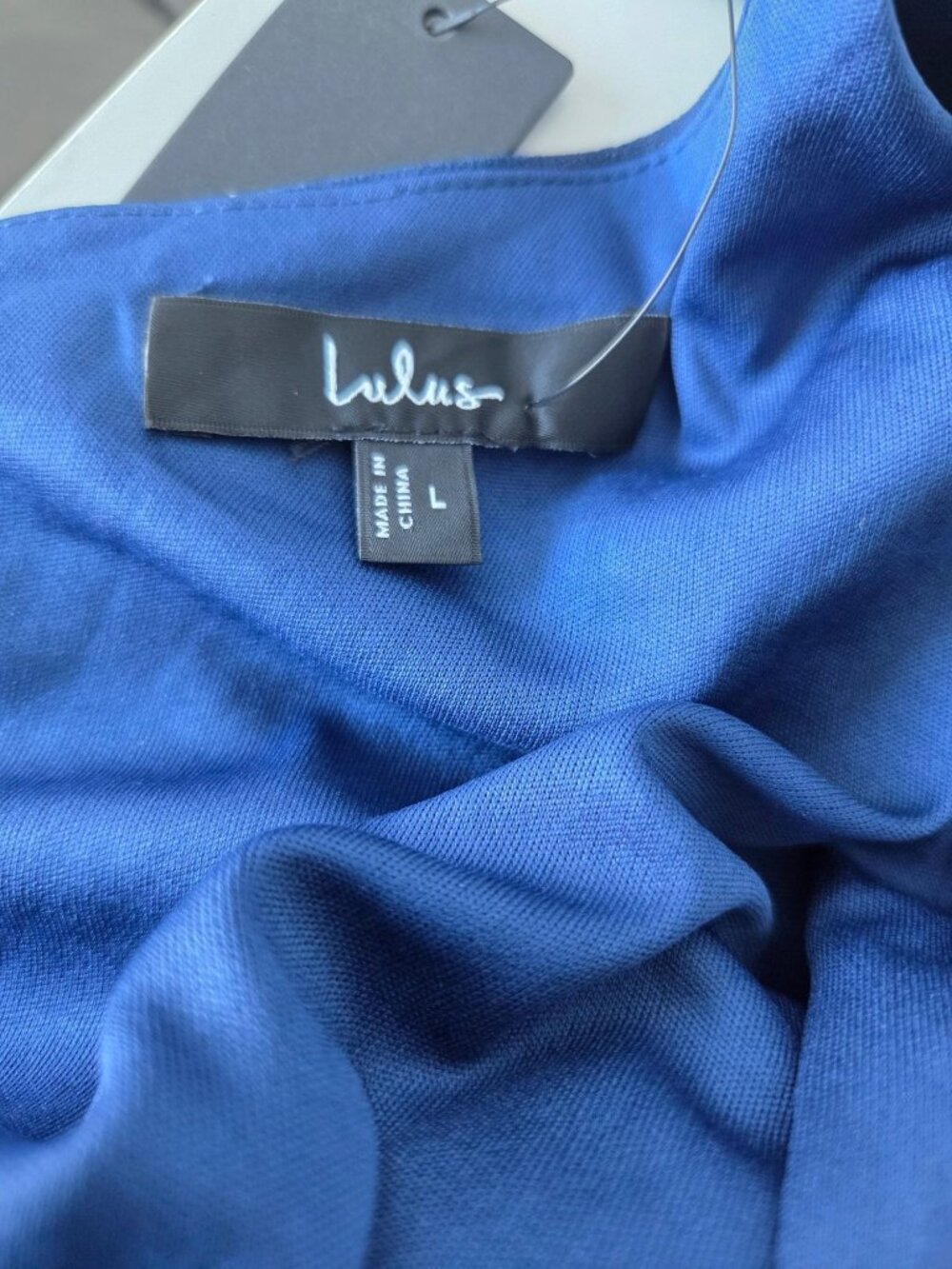 Lulus Camellia Dark Blue One Shoulder Bow Maxi Dress Large Formal Evening Gown - Picture 7 of 9